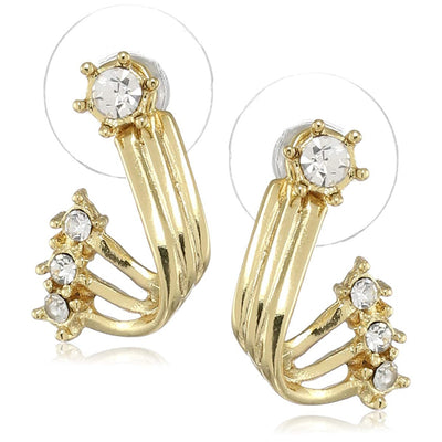 Estele  Gold Plated Falling star Drop Earrings for women