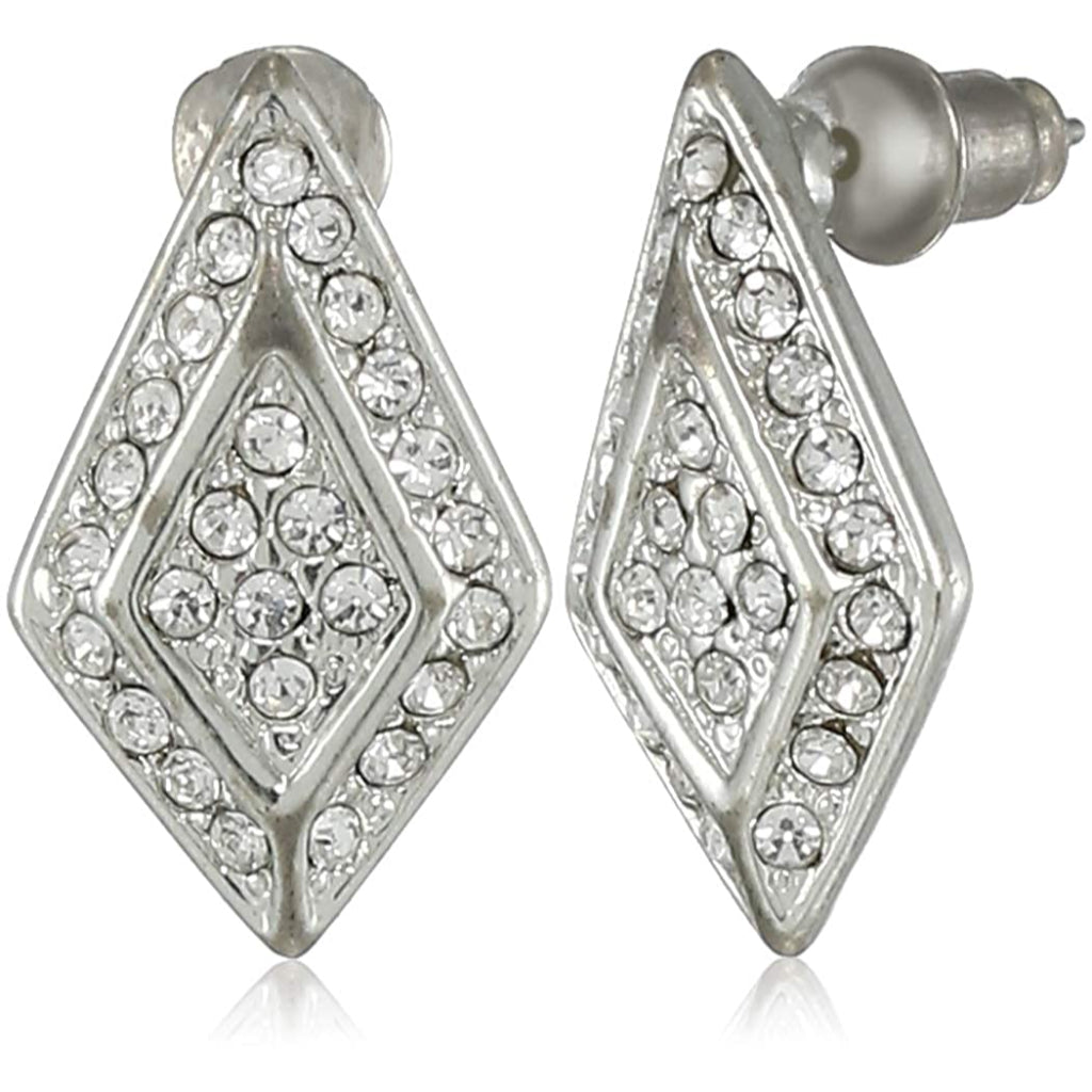 Estele  Rhodium diamond Stud Earrings for women