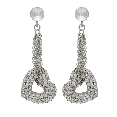 Estele Latest Design Strung heart Dangle Earrings