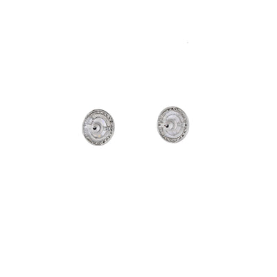 Estele Rhodium Plated CZ Gorgeous Stud Earrings for Women