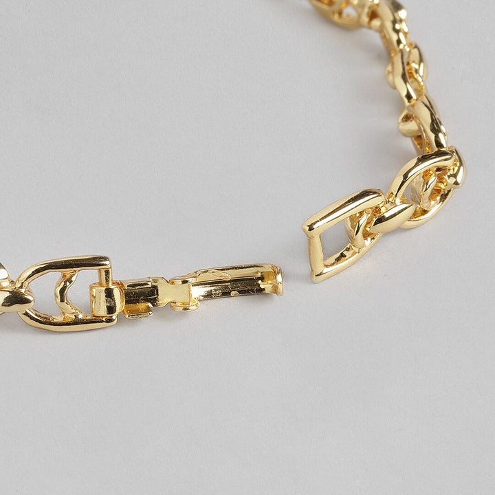Estele Gold Plated Hula Hoop Bracelet with Box Clasp for women