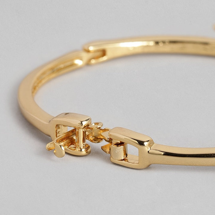 Estele Gold Plated Parallel time Cuff Bracelet for women