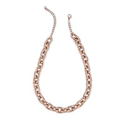 Estele Rose Gold Plated Fashionable Cuban Necklace for Women
