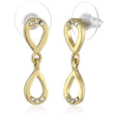 Estele Gold Plated Turtle shell Stud Earrings for women