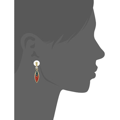 Estele GOLD Plated Cerulean star Dangle Earrings for women