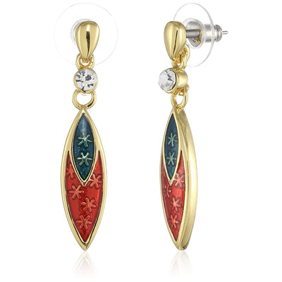 Estele GOLD Plated Cerulean star Dangle Earrings for women