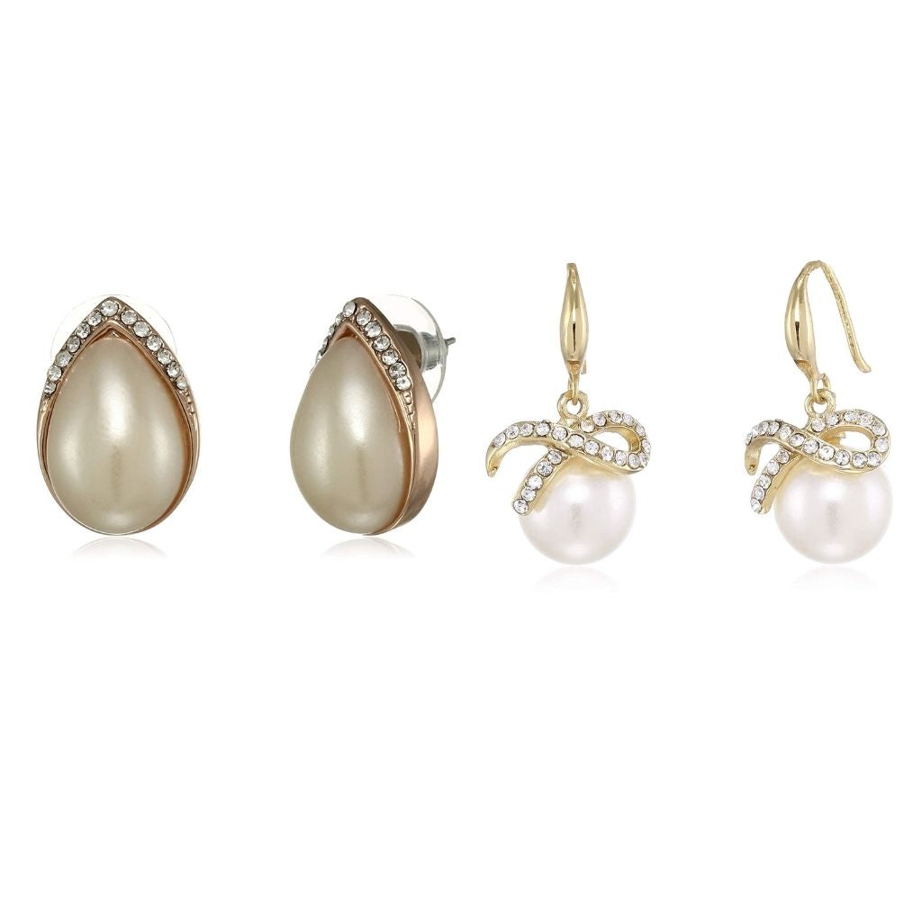 Estele Valentines Day Gifts For Girlfriend Pearls Combo Earrings For Women