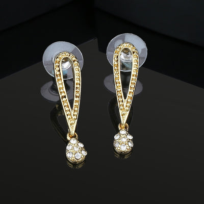 Estele Gold Plated Exclamation Drop Earrings for women