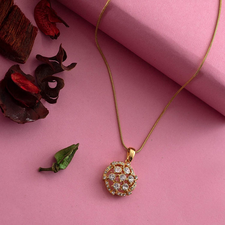 Estele gold plated pendant with fancy Austrian crystals for Women