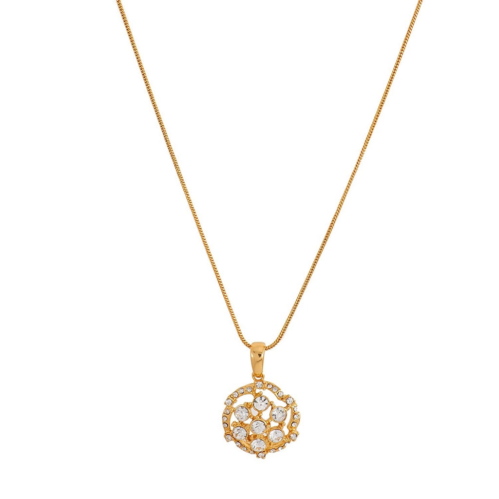 Estele gold plated pendant with fancy Austrian crystals for Women