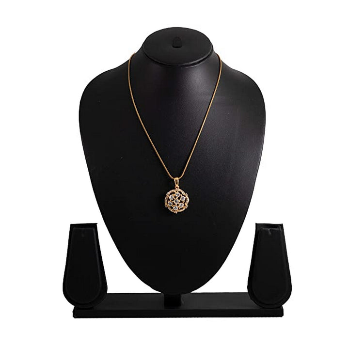Estele gold plated pendant with fancy Austrian crystals for Women