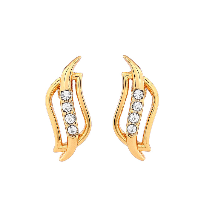 Estele 24kt Gold tone plated Pendant Chain With Earrings