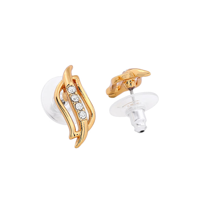 Estele 24kt Gold tone plated Pendant Chain With Earrings
