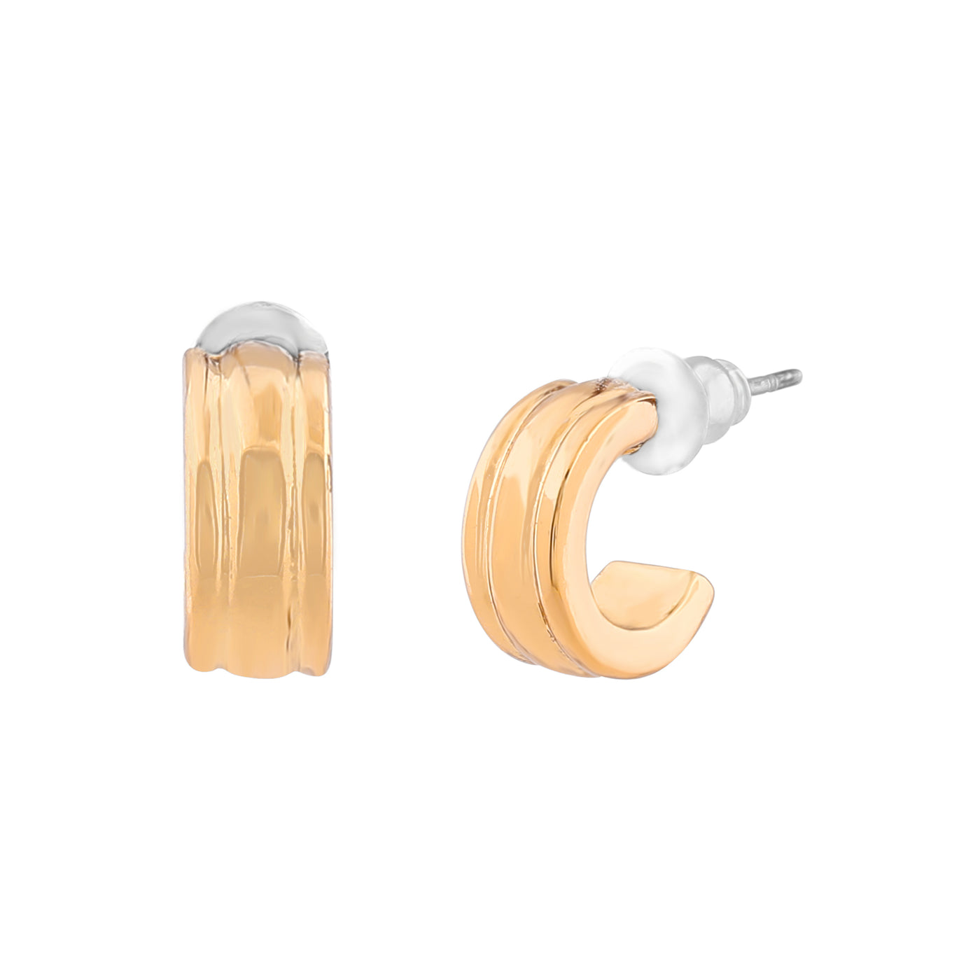 Estele Gold Plated Tiny smooth Hoop Earrings for women