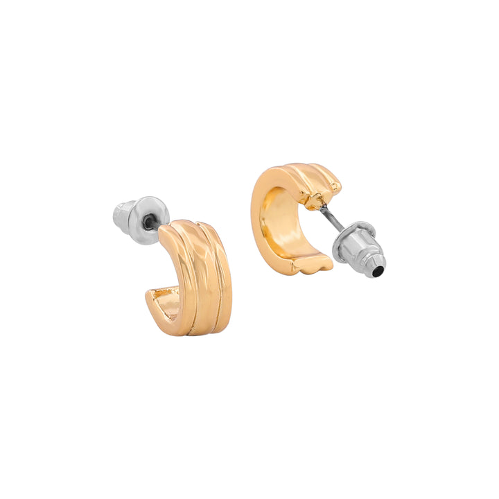 Estele Gold Plated Tiny smooth Hoop Earrings for women