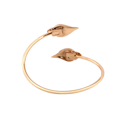 Estele Gold Plated Antique Shank Charm Bracelet for Women