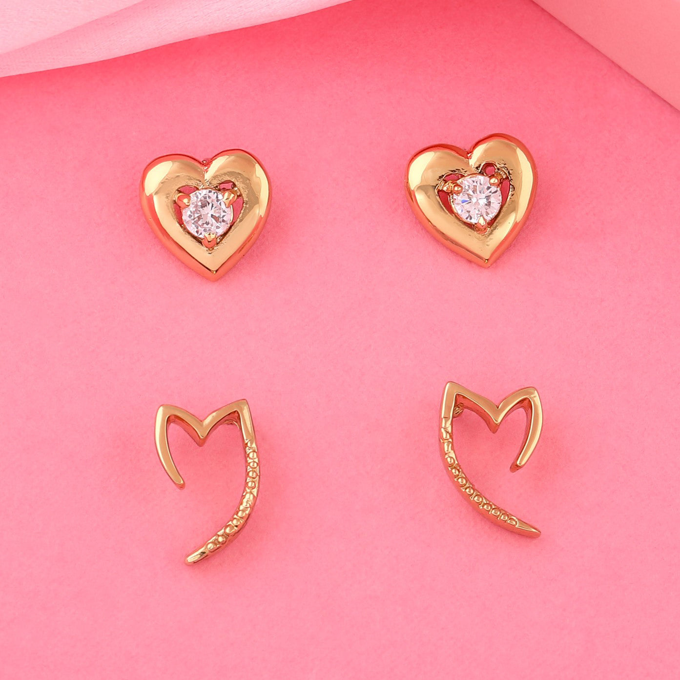 Heart Shape Combo Earrings For Girls & Women