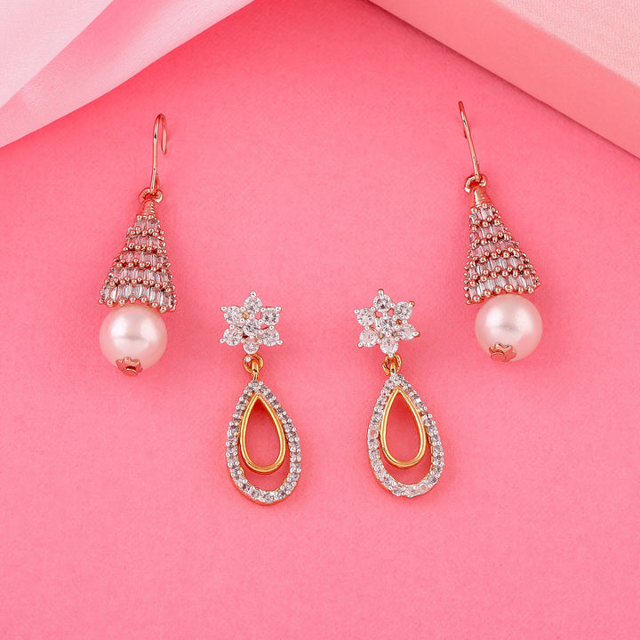 Estele Valentines Day Gift For Wife AD Earrings For Girls & Women