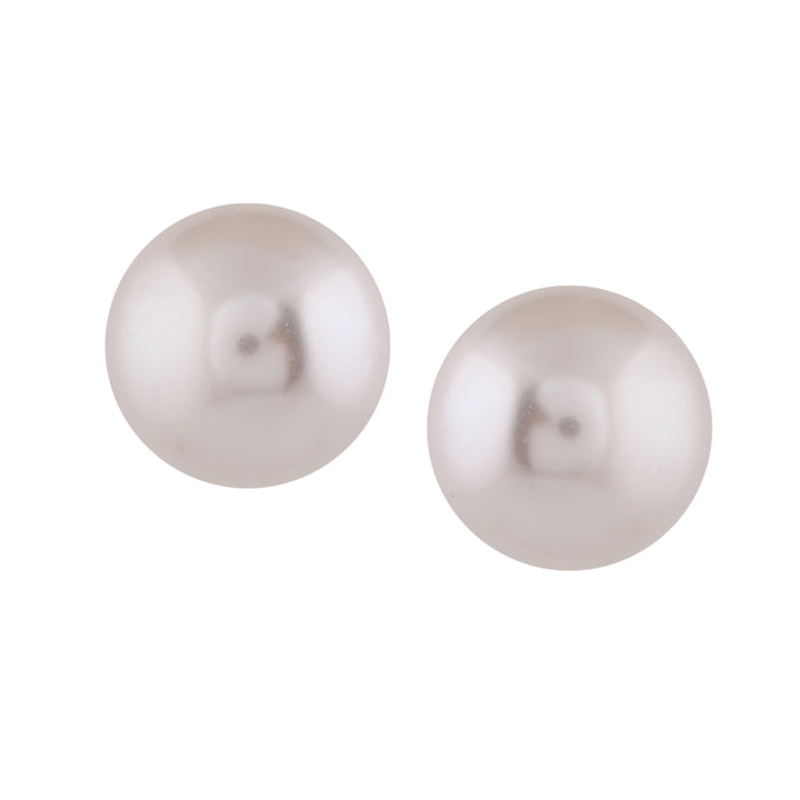 Estele Rhodium Plated Stunning Double Line Pearl Necklace Set for Women