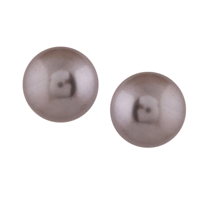 Estele Rhodium Plated Gorgeous Pearl Stud Earrings for Women