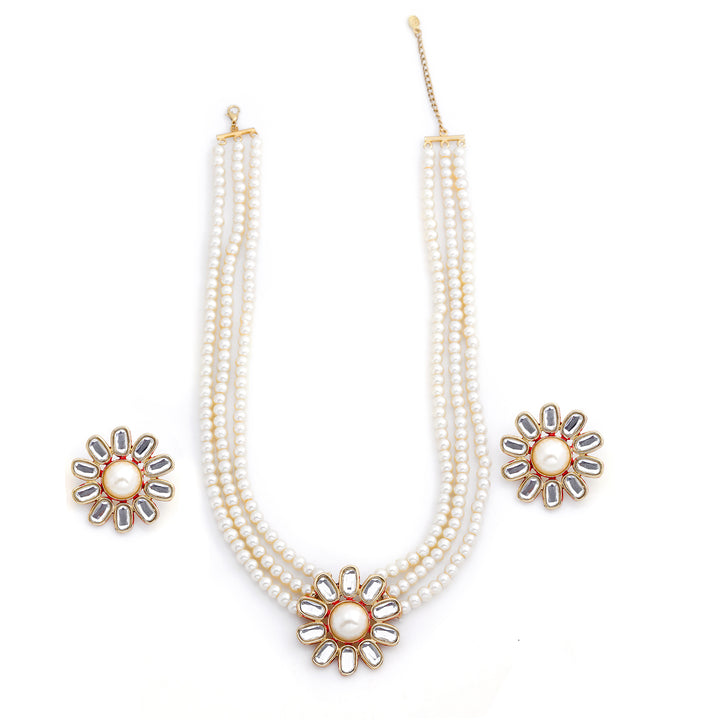 Polki Collection Neutral Designer Pearl Jewelry Necklace