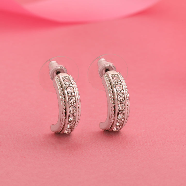 Trendy Candy Stud with fancy White Crystals