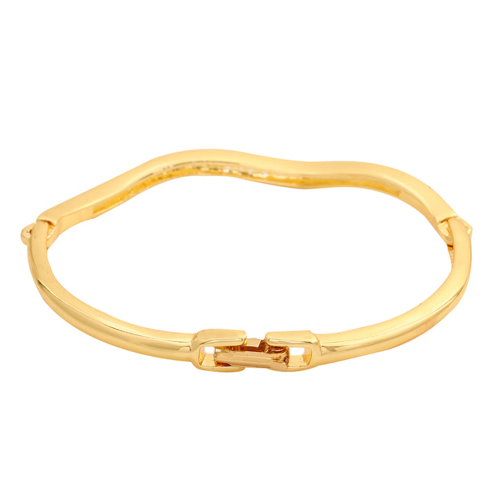 Estele Gold Plated Candy Bracelet with White American Diamonds Bracelet