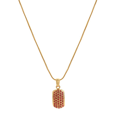 Trendy Gold Plated Candy Pendant with Fancy Orange Austrian Diamond Crystals