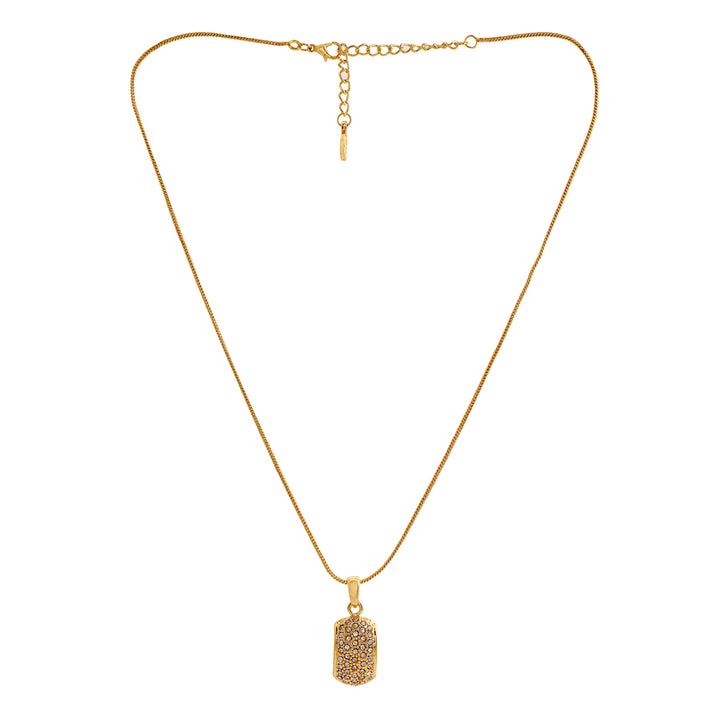 Gold Plated Trendy White Crystal Candy Pendant