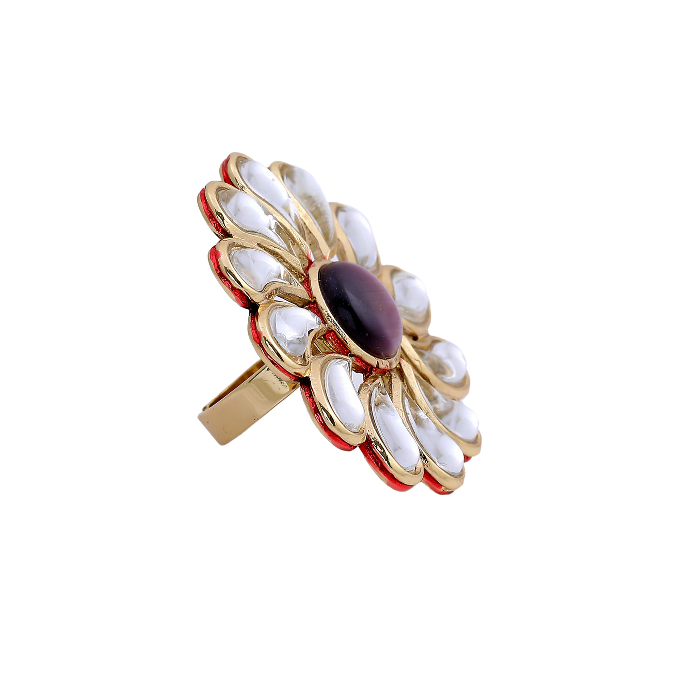 Designer polki Kundan ring for women