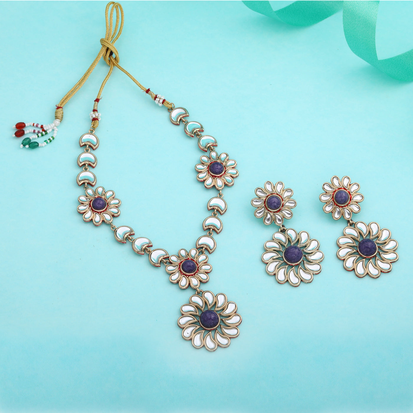 24Kt Kundan Traditional Necklace Jewellery Set for Women
