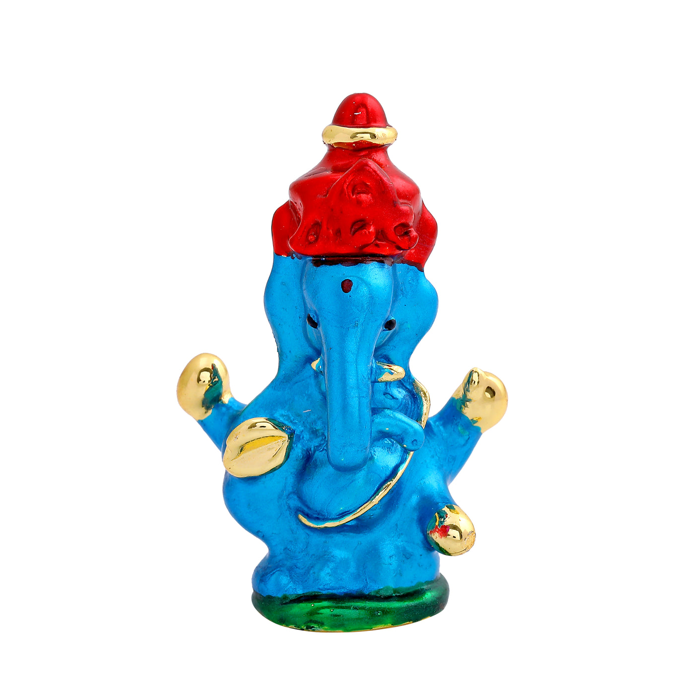 Estele Gold Plated Divine Ganesh Idol (Enamel)