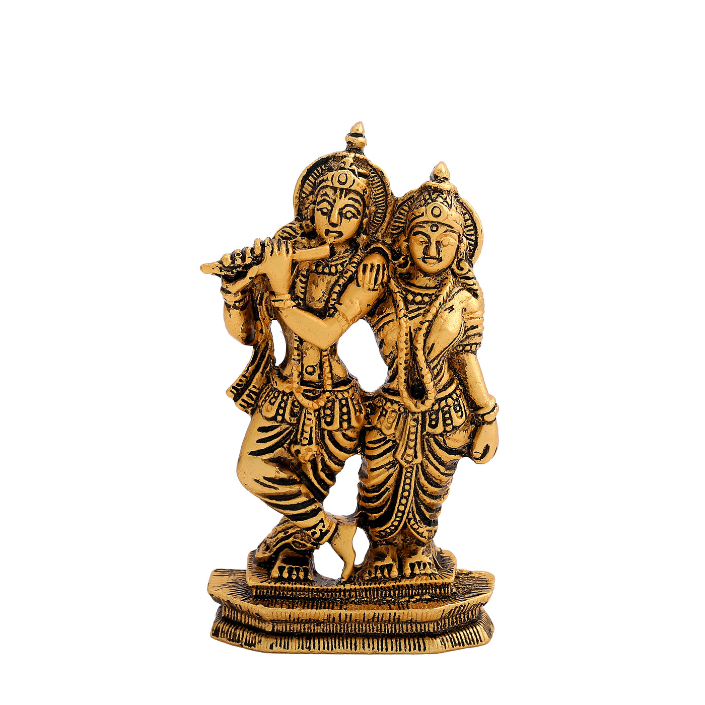Estele Gold Plated Shri Radha Krishna Idol
