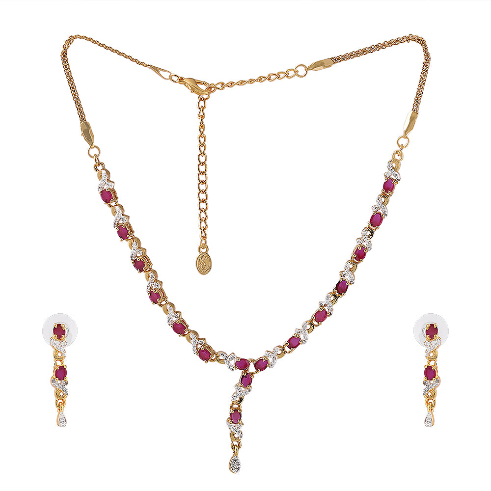 Estele - Rubina diamante Necklace Set