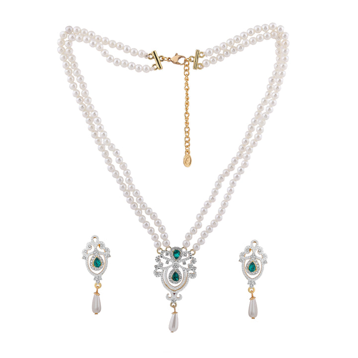 Estele - 24 KT Gold plated Traditional Necklace Set with for Women
