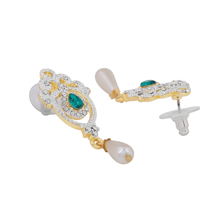 Estele - 24 KT Gold plated Traditional Necklace Set with for Women