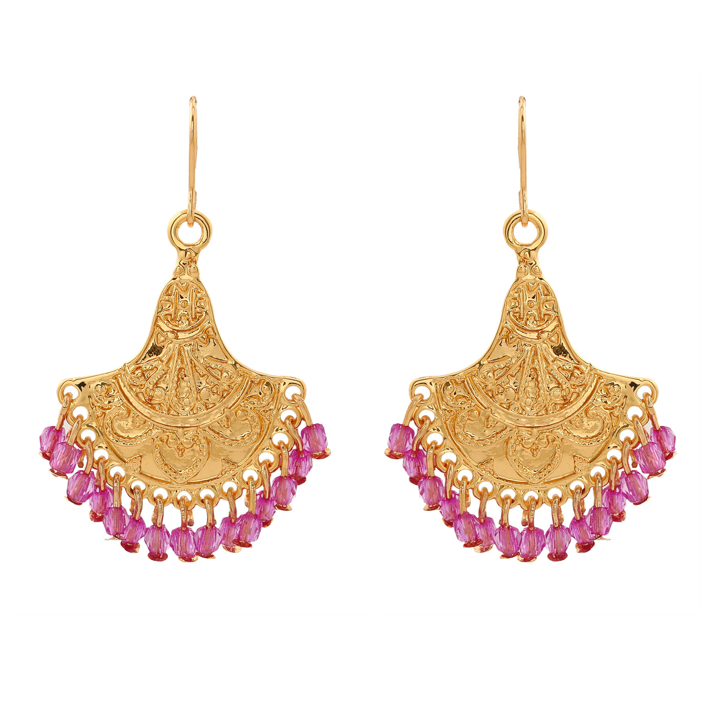ESTELE - Gold Plated Antique inlay work Earrings