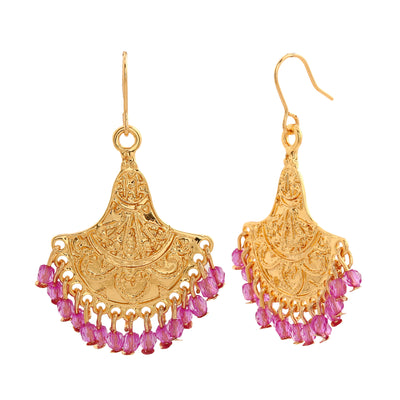 ESTELE - Gold Plated Antique inlay work Earrings