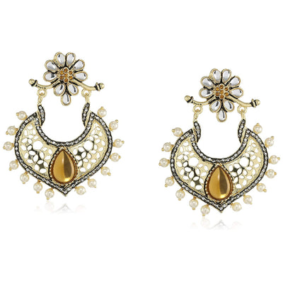 Estele Gold Plated Antique Fancy Jhumki Earrings for women