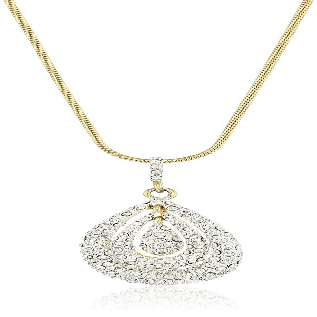 Estele Gold and Silver Plated with American Diamond designer pendant for women