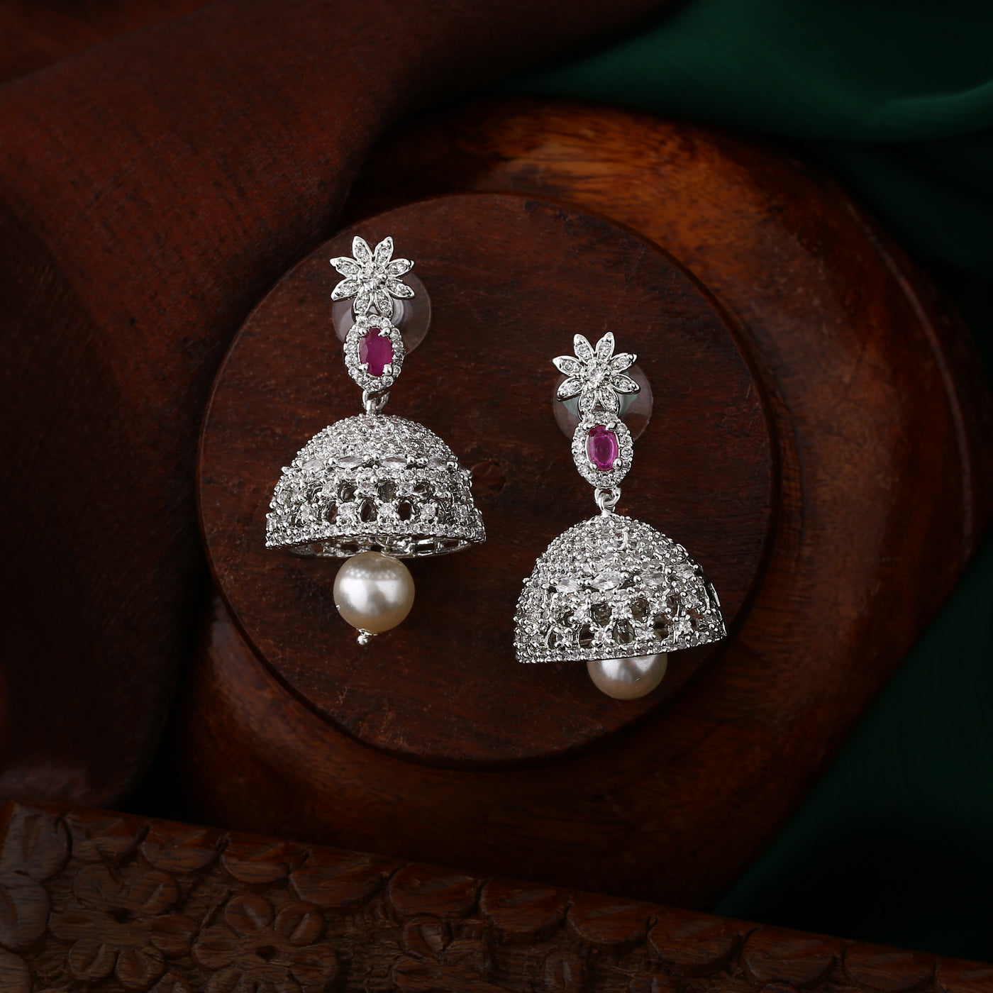 Mattefinish CZ work jhumka earrings. WhatsApp messages to 9176125330 for  more info. N… | Gold earrings models, Indian bridal jewelry sets, Antique  jewellery designs