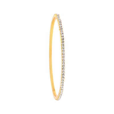 Estele Gold Plated Gorgeous Bangle Set with Crystals for Women