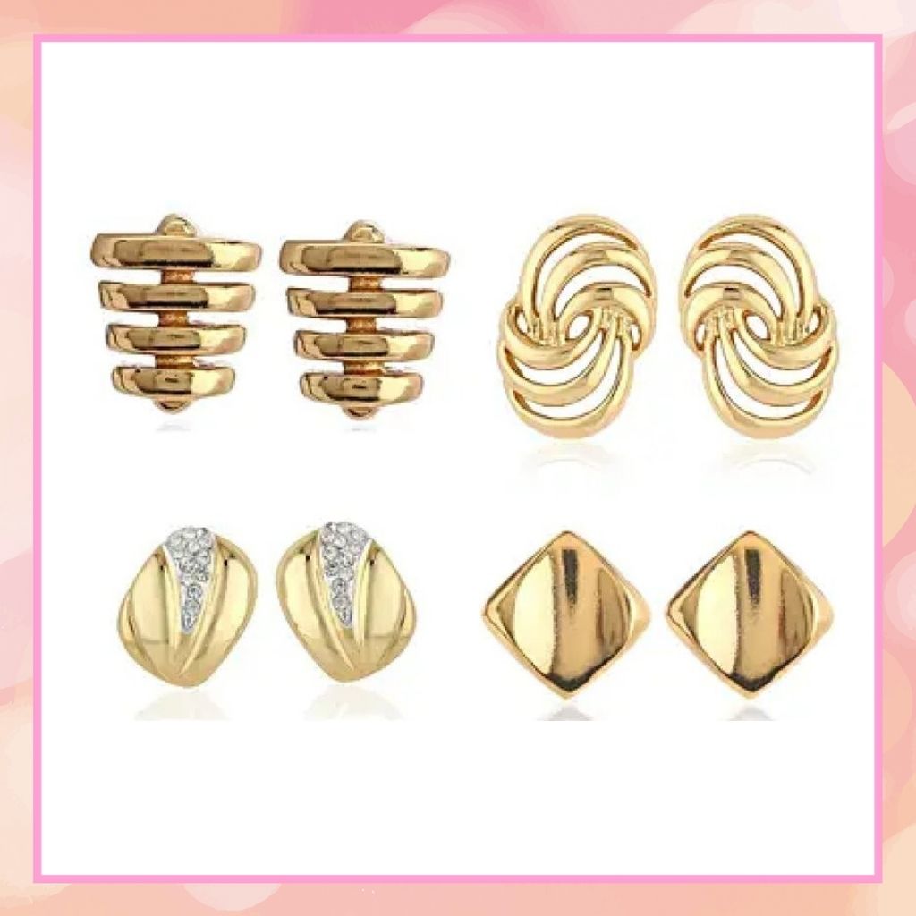 24 Kt Gold Plated Earrings Combo
