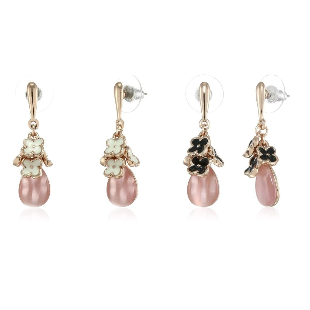 Estele Valentines Day Special Earrings For Gift Stud Earrings For Girls & Women(BLACK & WHITE)