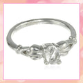 Estele Rhodium Plated Elegant Finger Ring with Austrian Crystal for Women( non adjustable)