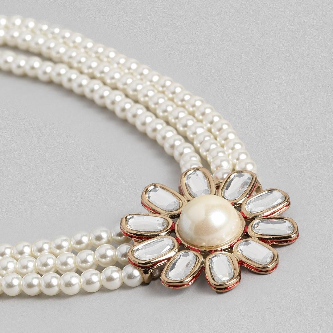 Polki Collection Neutral Designer Pearl Jewelry Necklace