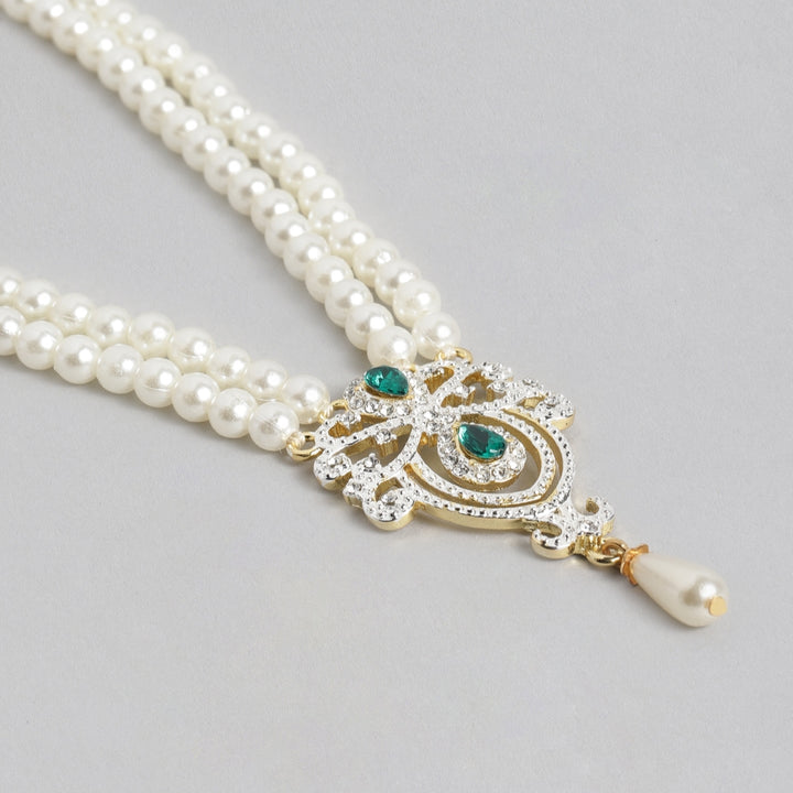Estele - 24 KT Gold plated Traditional Necklace Set with for Women