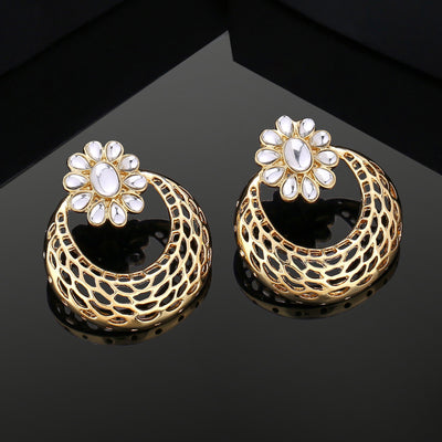 Estele Gold Plated Circular Shaped Earrings for Women
