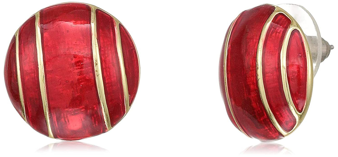 Estele Valentine's Day Earrings For Women - Enamel and Gold Plated Combo Earrings Set For Girls & Women