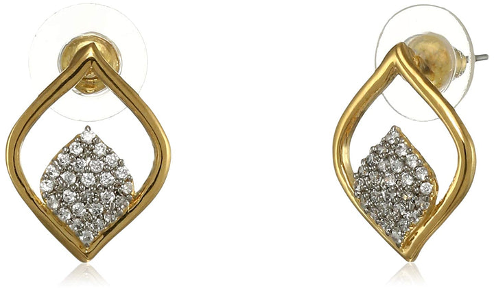 Estele Valentines Day Gift For Wife Gold Plated Stud Earrings For Girls & Women